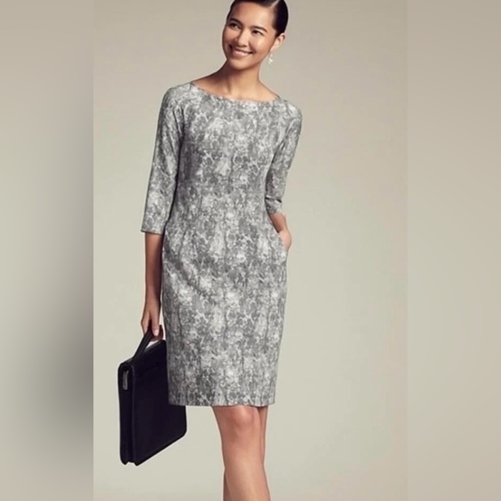 LaFleur Etsuko Sheath Dress in the crackle print Size 4